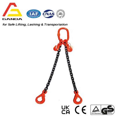 G80 11.2t 2-Leg adjustable chainsling with Safety Hooks
