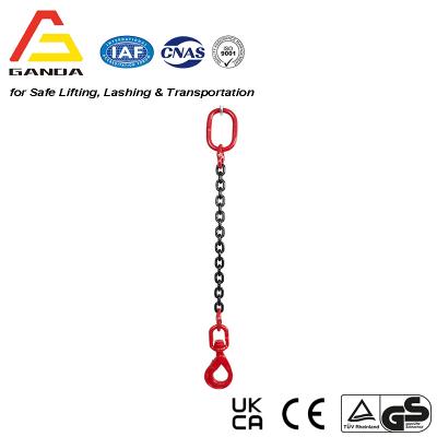 G80 8t Single Leg Chainsling Swivel Self Locking Hook